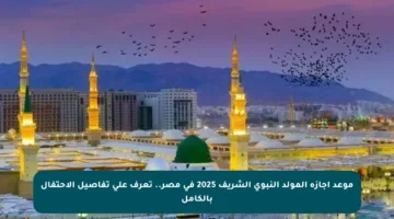 موعد إجازة المولد النبوي الشريف 2025 في مصر.. تعرف على تفاصيل الاحتفال بالكامل